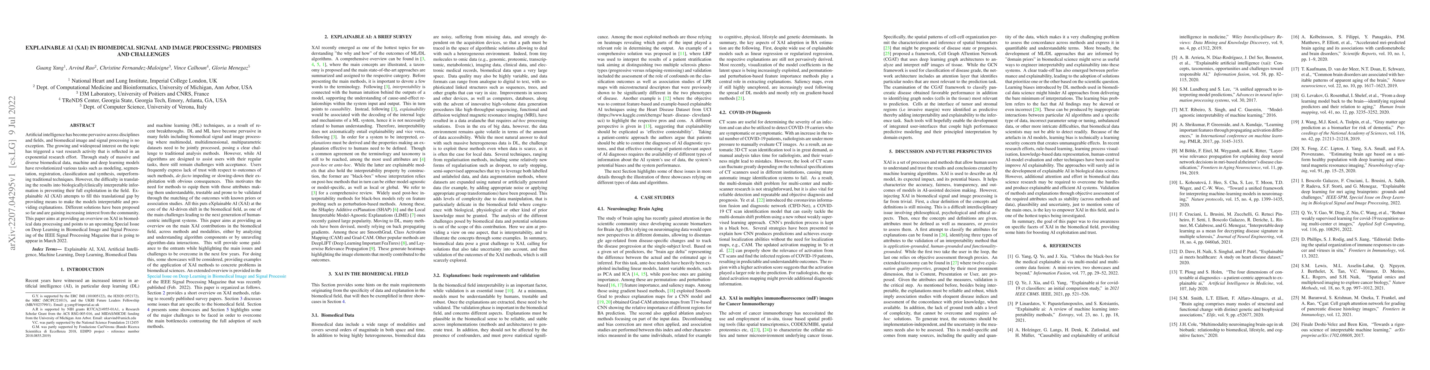 Thumbnail for Explainable AI (XAI) in Biomedical Signal and Image Processing: Promises
  and Challenges