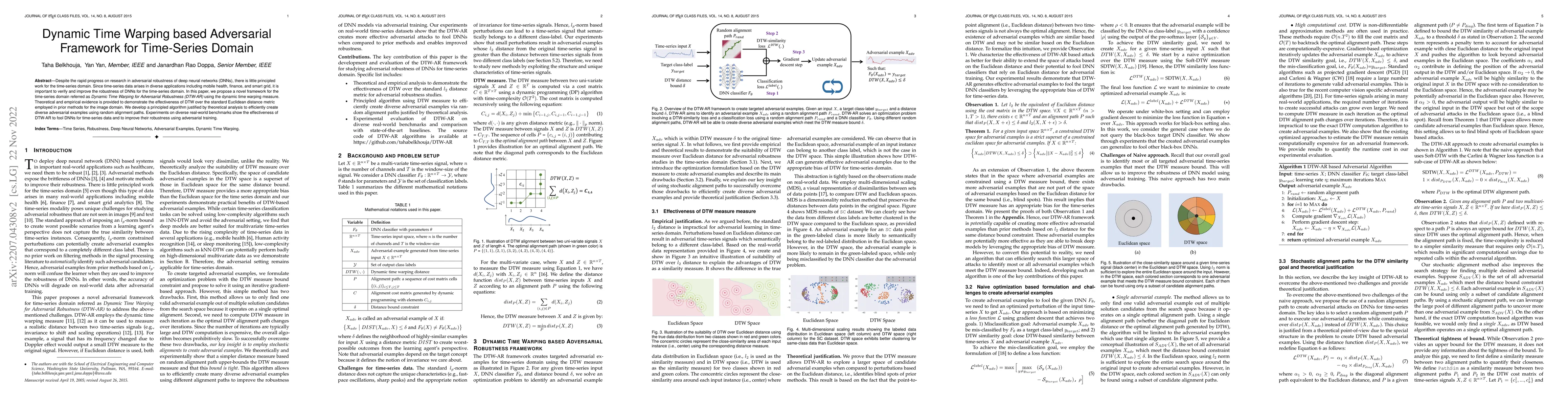 Thumbnail for Dynamic Time Warping based Adversarial Framework for Time-Series Domain