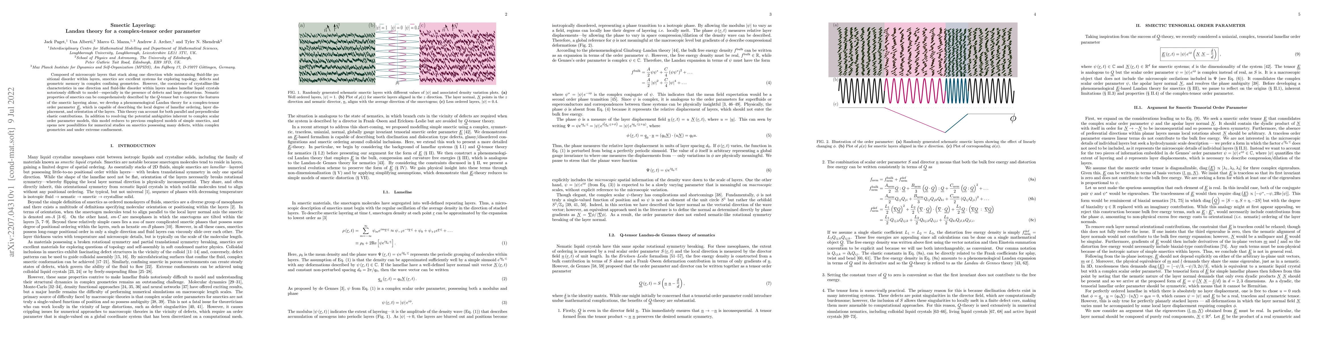 Thumbnail for Smectic Layering: Landau theory for a complex-tensor order parameter
