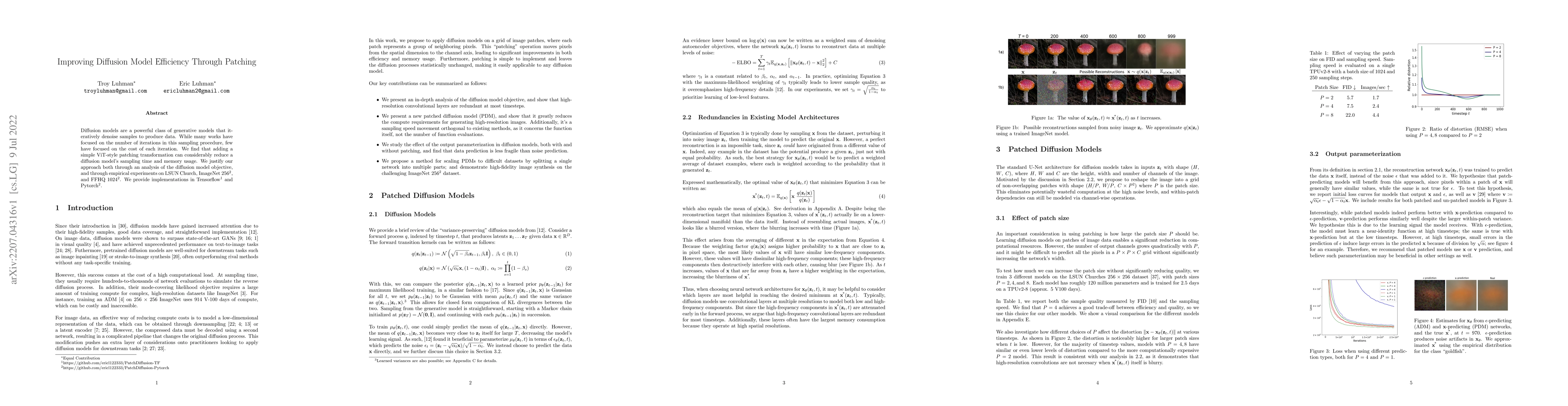 Thumbnail for Improving Diffusion Model Efficiency Through Patching