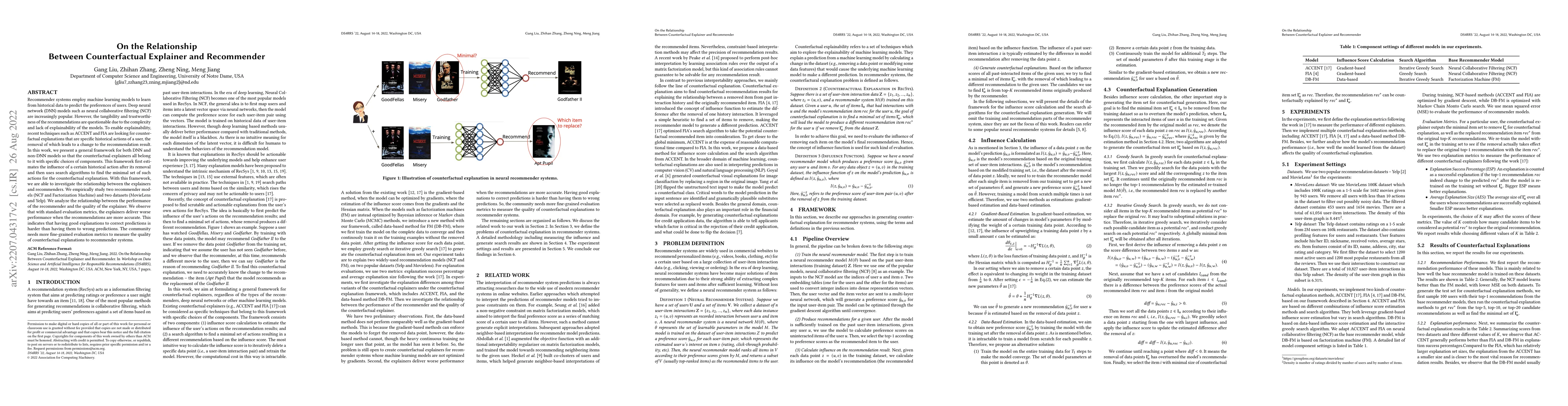 Thumbnail for On the Relationship Between Counterfactual Explainer and Recommender
