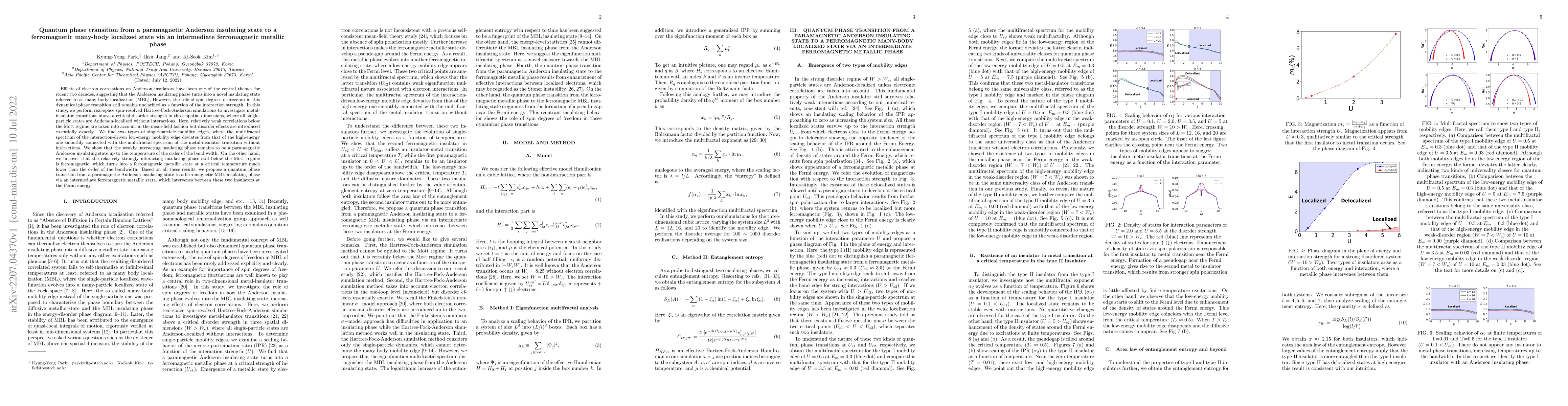 Thumbnail for Quantum phase transition from a paramagnetic Anderson insulating state
  to a ferromagnetic many-body localized state via an intermediate
  ferromagnetic metallic phase