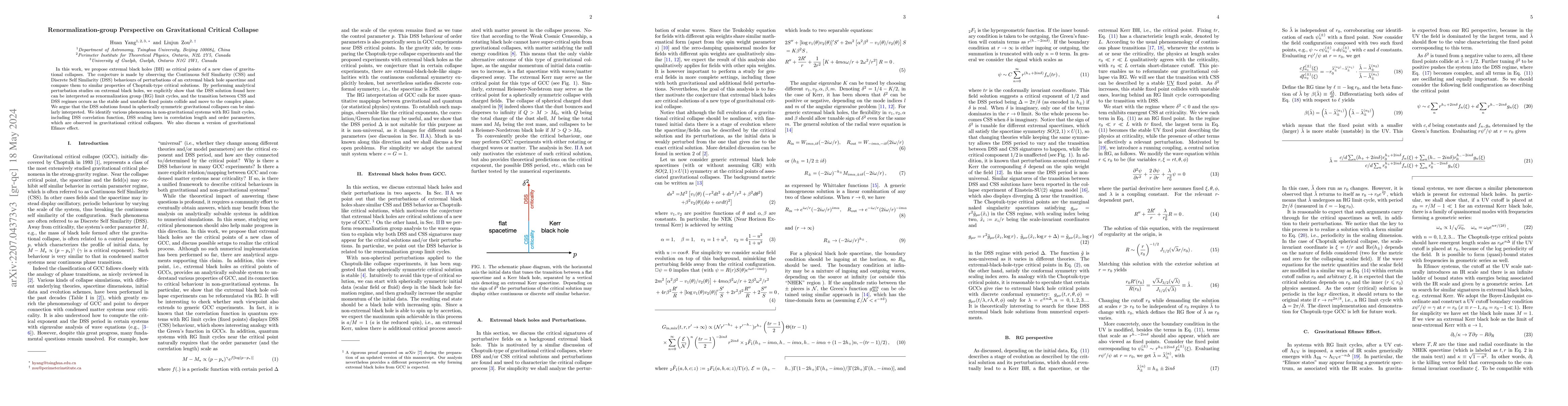 Thumbnail for Renormalization-group Perspective on Gravitational Critical Collapse