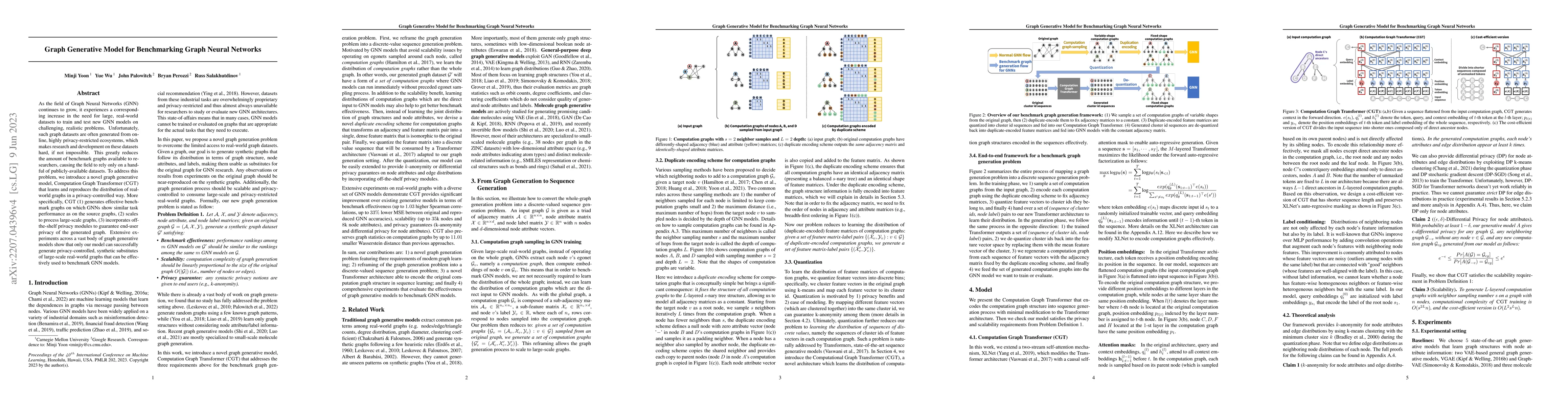 Thumbnail for Graph Generative Model for Benchmarking Graph Neural Networks