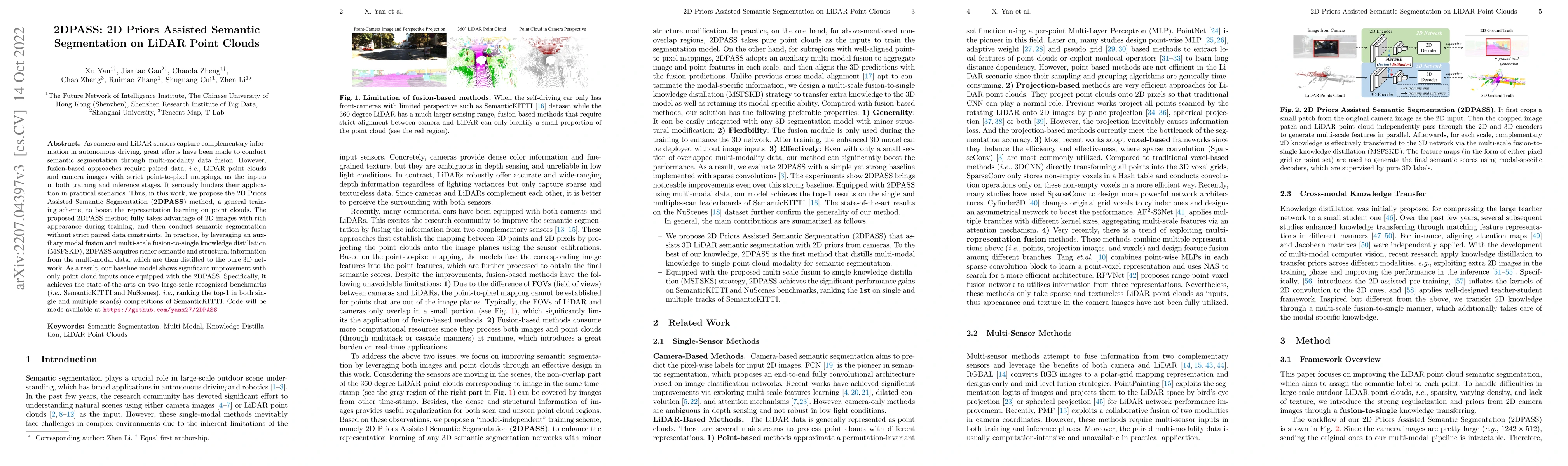 Thumbnail for 2DPASS: 2D Priors Assisted Semantic Segmentation on LiDAR Point Clouds