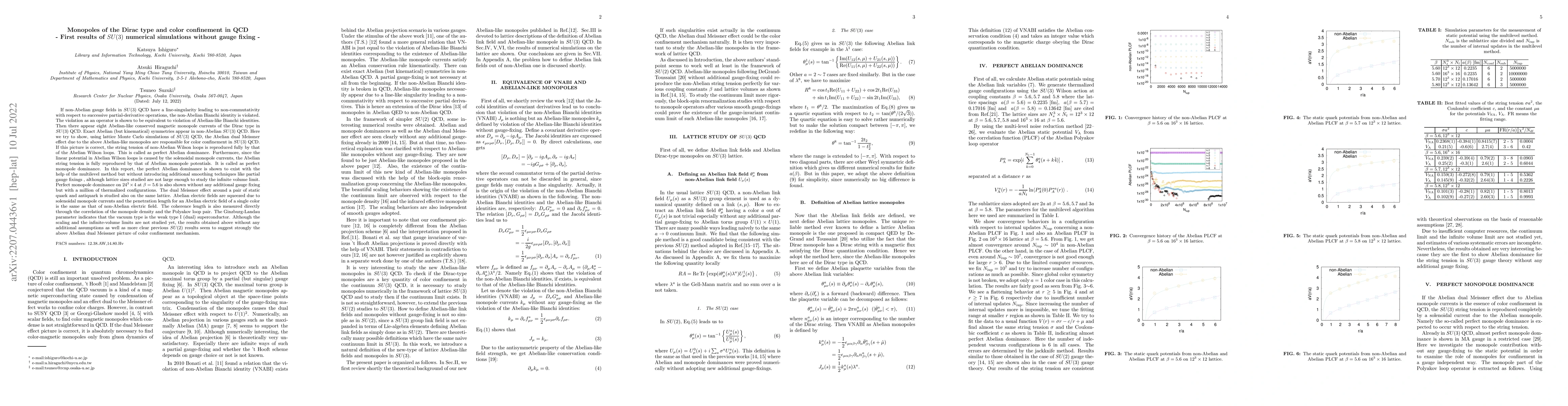 Thumbnail for Monopoles of the Dirac type and color confinement in QCD -- First
  results of SU(3) numerical simulations without gauge fixing