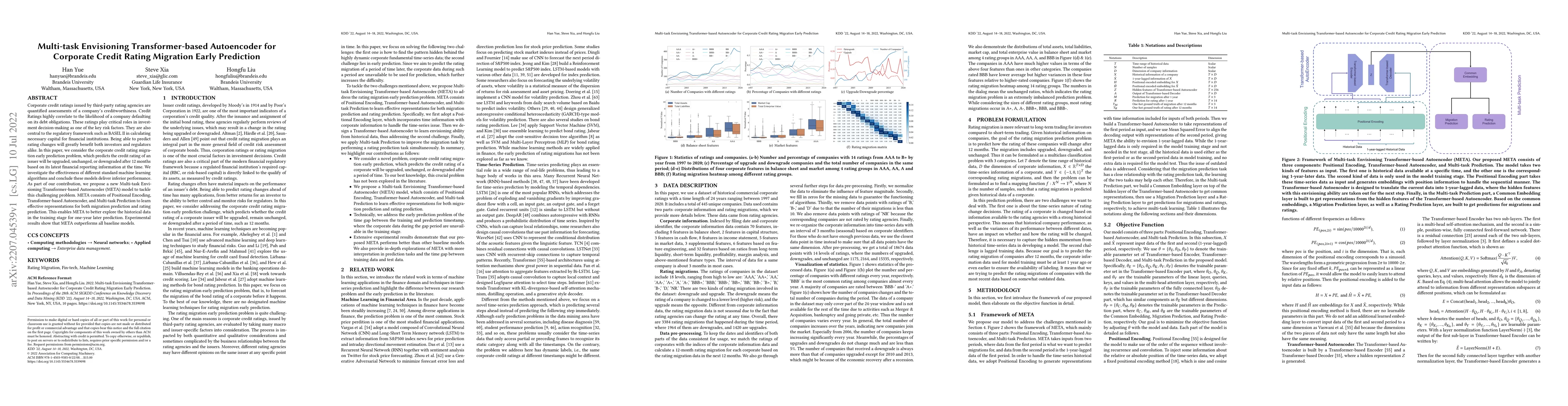 Thumbnail for Multi-task Envisioning Transformer-based Autoencoder for Corporate
  Credit Rating Migration Early Prediction