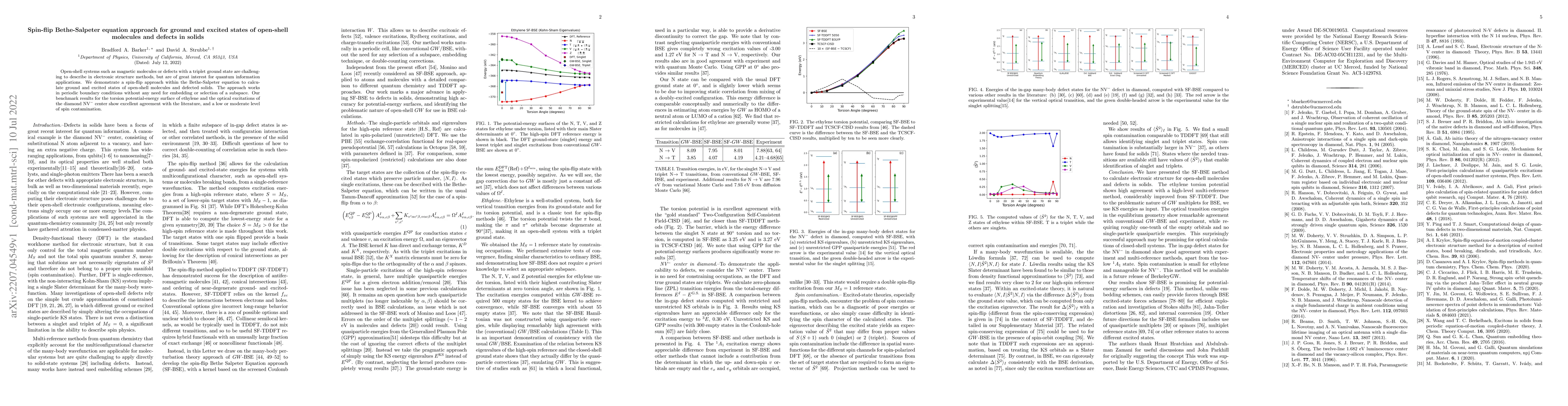 Thumbnail for Spin-flip Bethe-Salpeter equation approach for ground and excited states
  of open-shell molecules and defects in solids