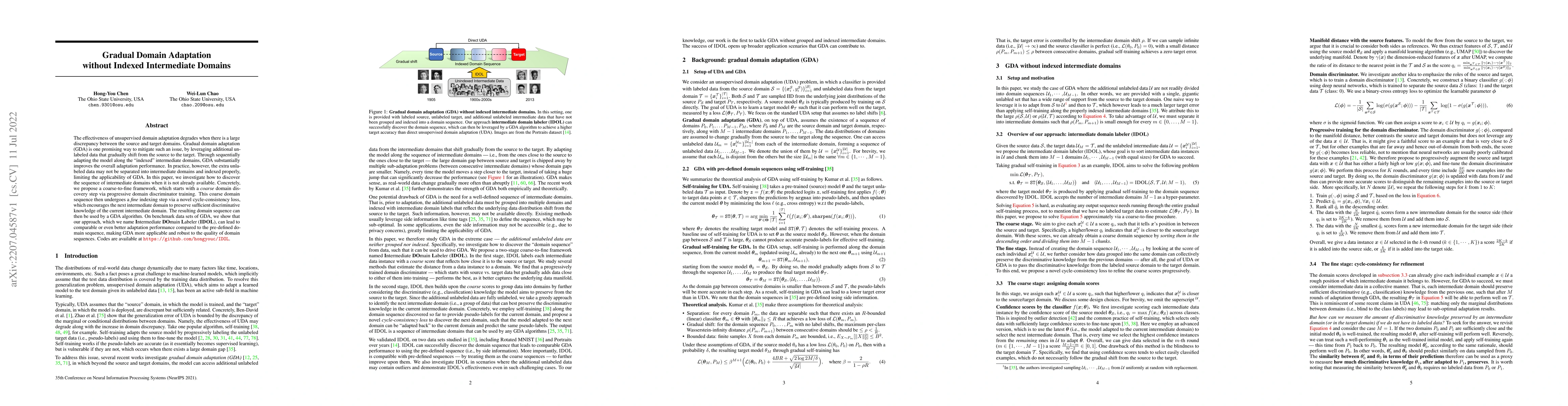 Thumbnail for Gradual Domain Adaptation without Indexed Intermediate Domains