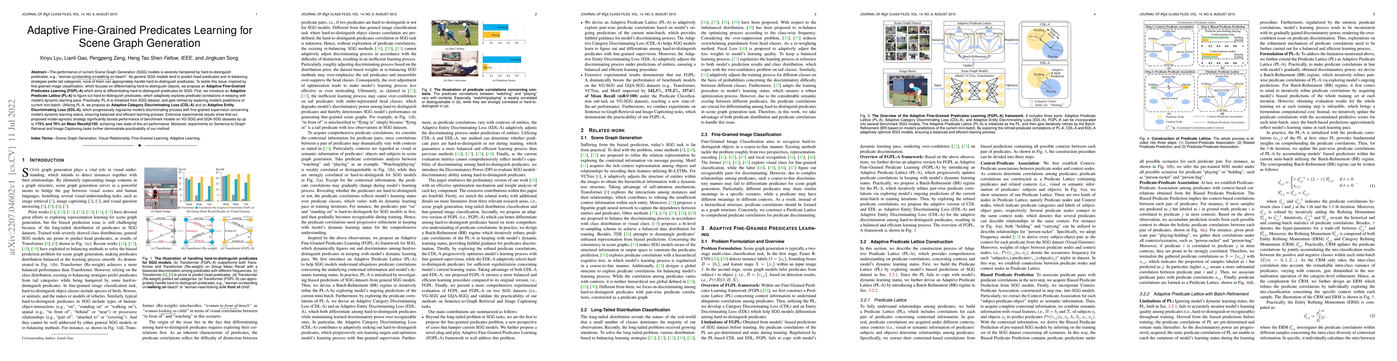 Thumbnail for Adaptive Fine-Grained Predicates Learning for Scene Graph Generation
