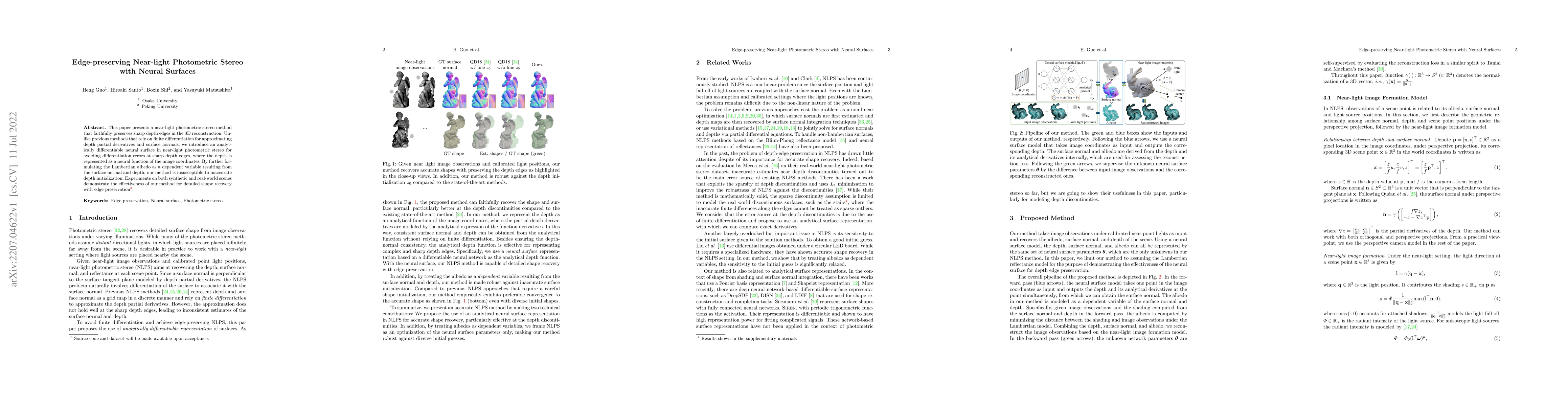 Thumbnail for Edge-preserving Near-light Photometric Stereo with Neural Surfaces