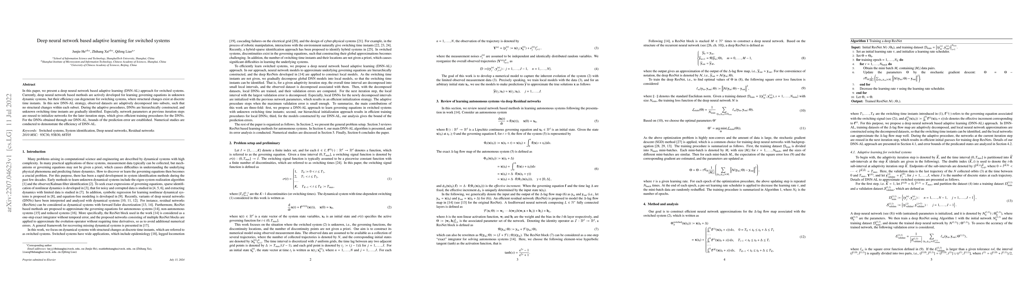 Thumbnail for Deep neural network based adaptive learning for switched systems