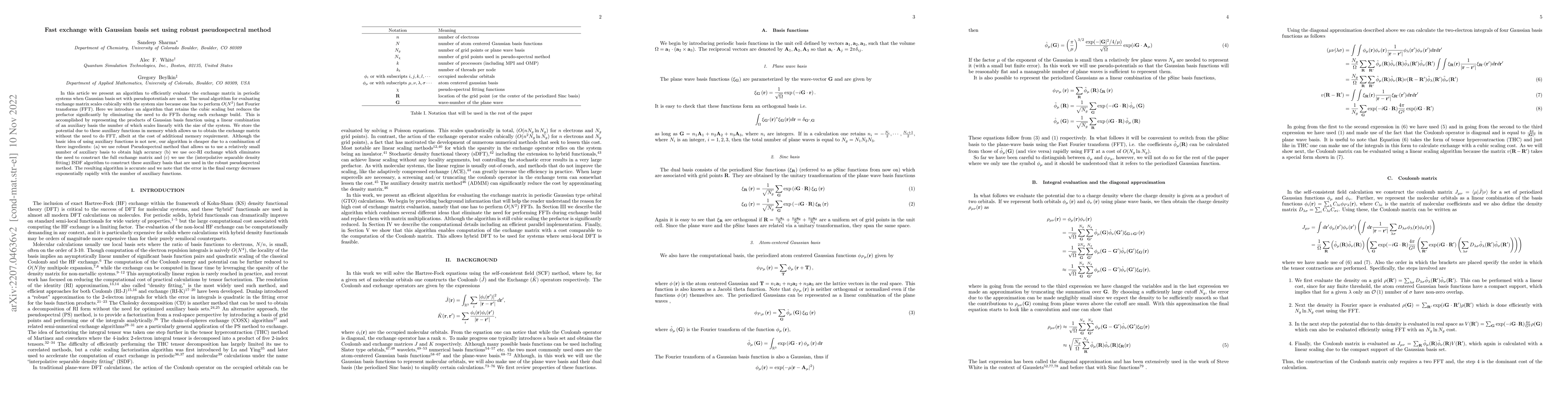Thumbnail for Fast exchange with Gaussian basis set using robust pseudospectral method