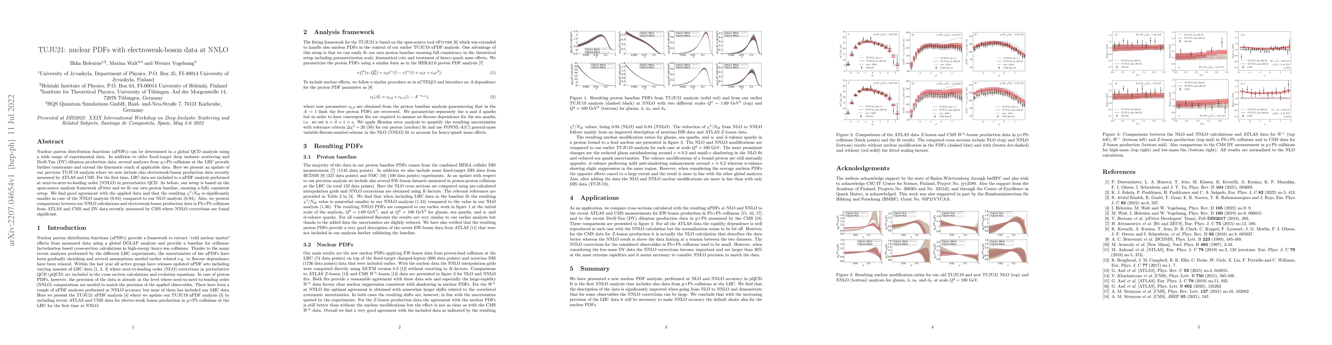 Thumbnail for TUJU21: nuclear PDFs with electroweak-boson data at NNLO
