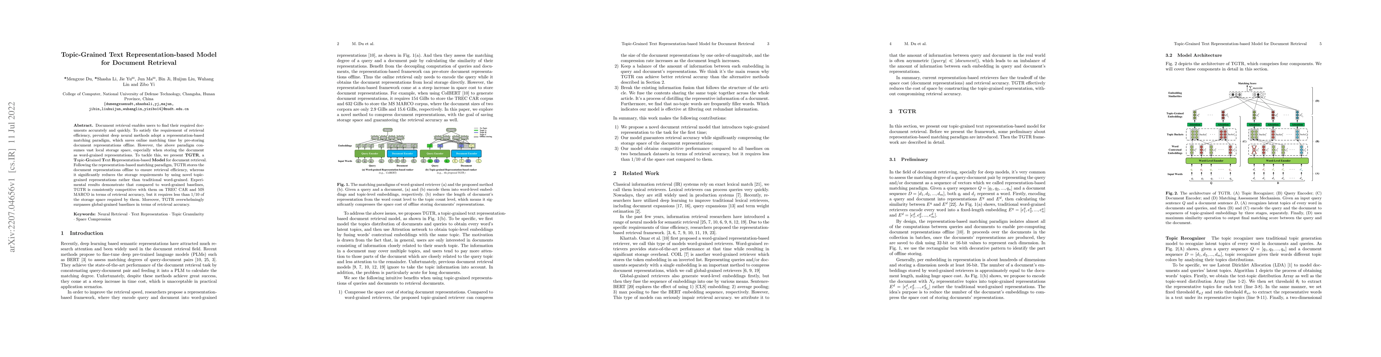 Thumbnail for Topic-Grained Text Representation-based Model for Document Retrieval