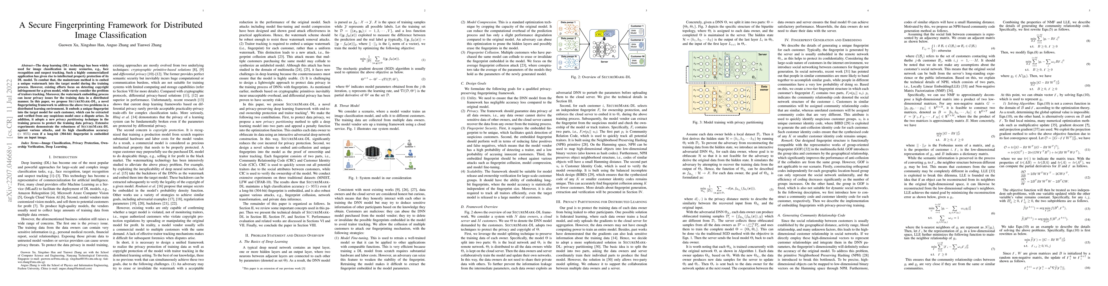Thumbnail for A Secure Fingerprinting Framework for Distributed Image Classification