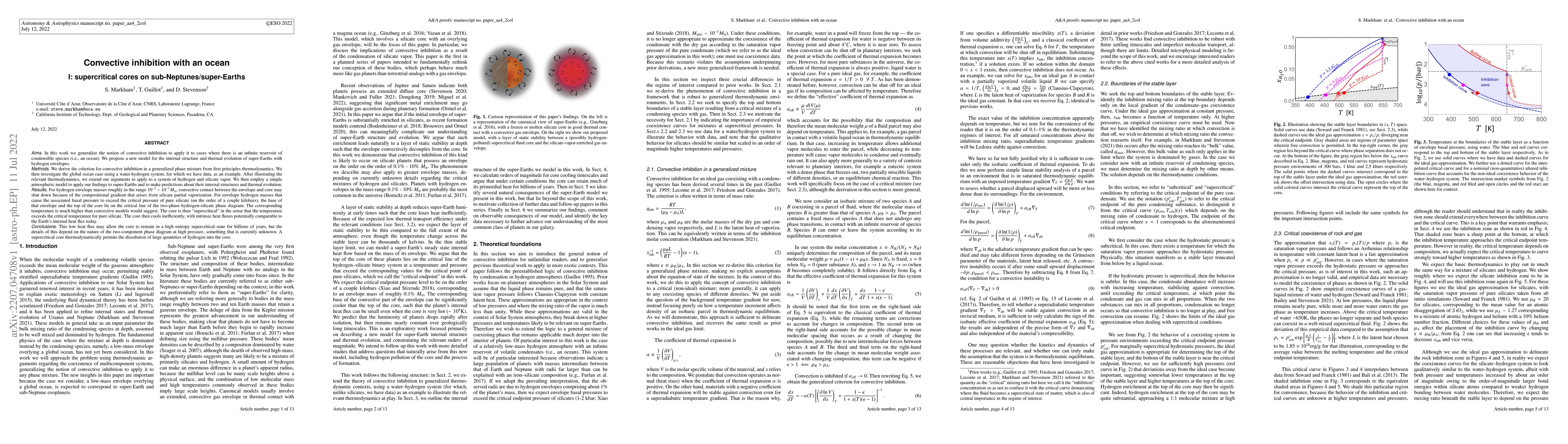 Thumbnail for Convective inhibition with an atmosphere, I: super-critical cores on
  sub-Neptune/super-Earths