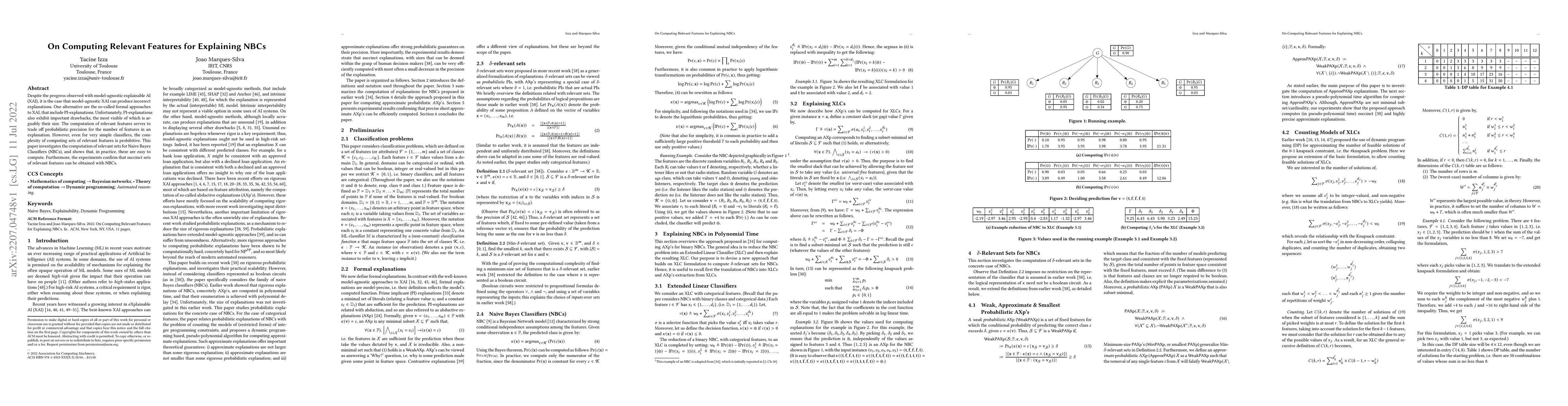 Thumbnail for On Computing Relevant Features for Explaining NBCs