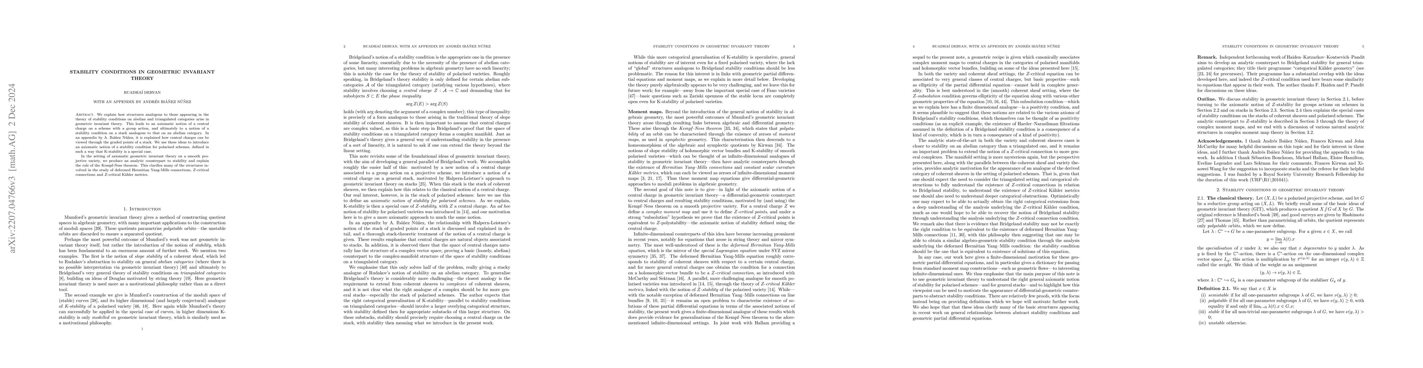 Thumbnail for Stability conditions in geometric invariant theory