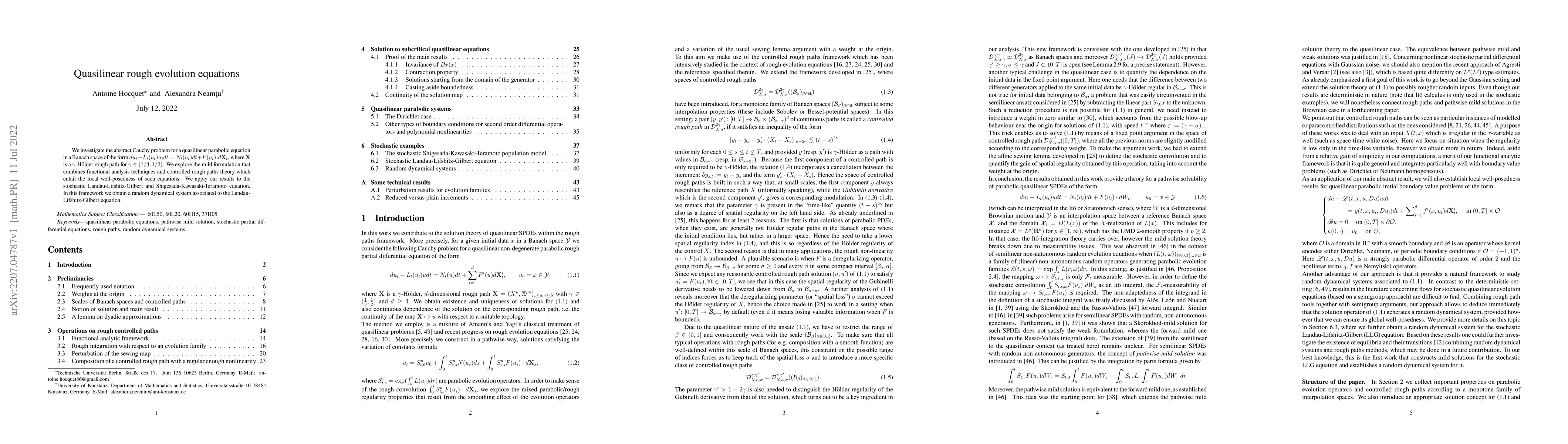 Thumbnail for Quasilinear rough evolution equations