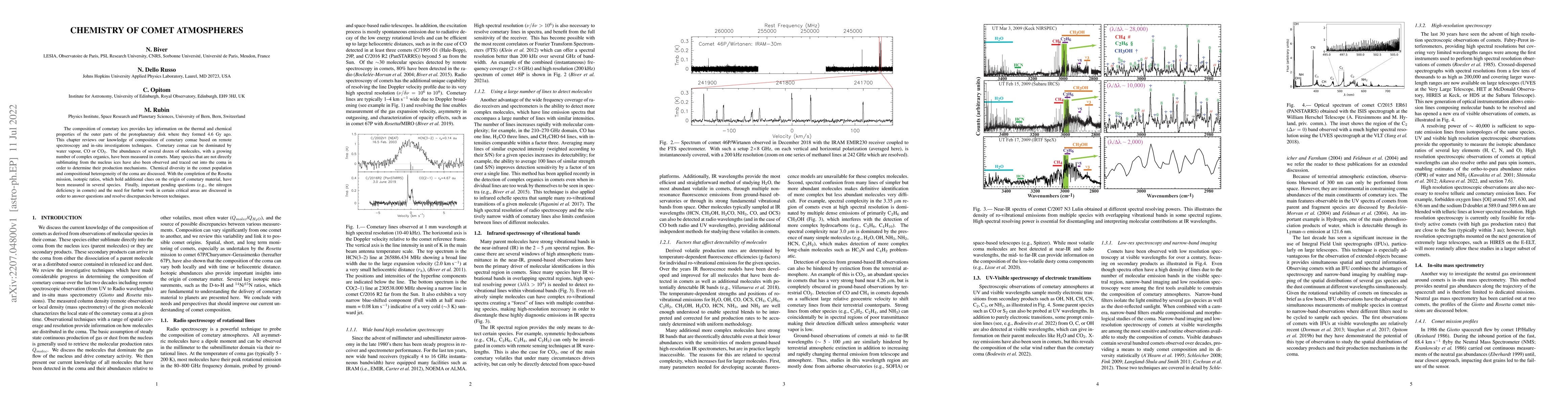 Thumbnail for Chemistry of comet atmospheres
