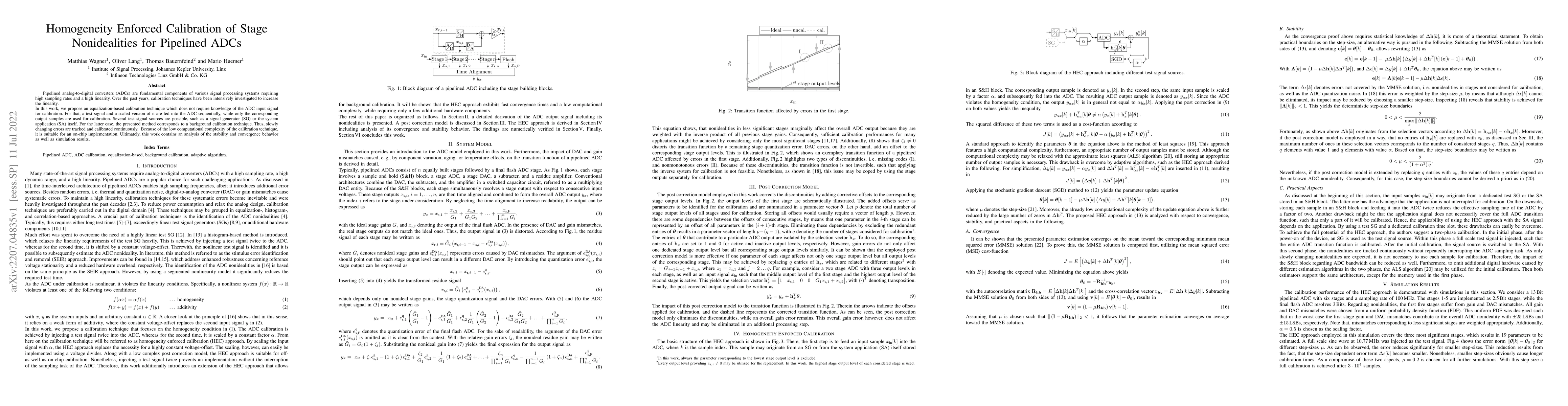 Thumbnail for Homogeneity Enforced Calibration of Stage Nonidealities for Pipelined
  ADCs