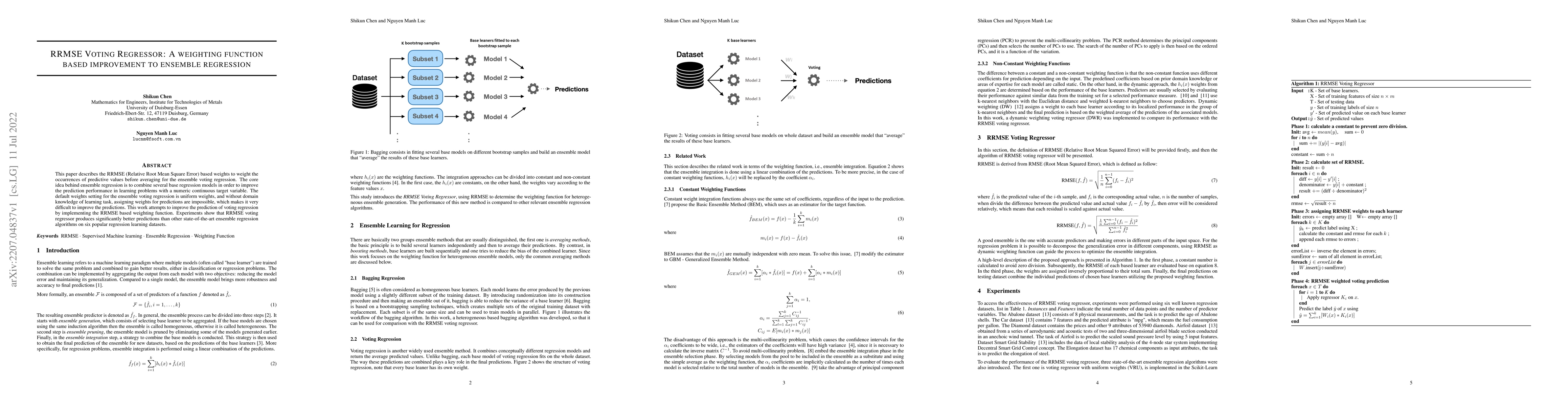 Thumbnail for RRMSE Voting Regressor: A weighting function based improvement to
  ensemble regression