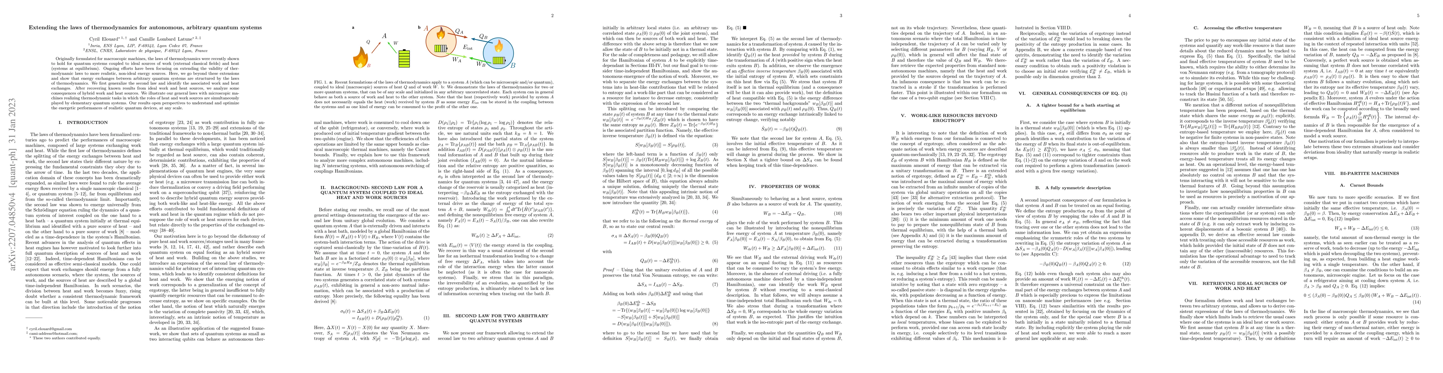 Thumbnail for Extending the laws of thermodynamics for arbitrary autonomous quantum
  systems