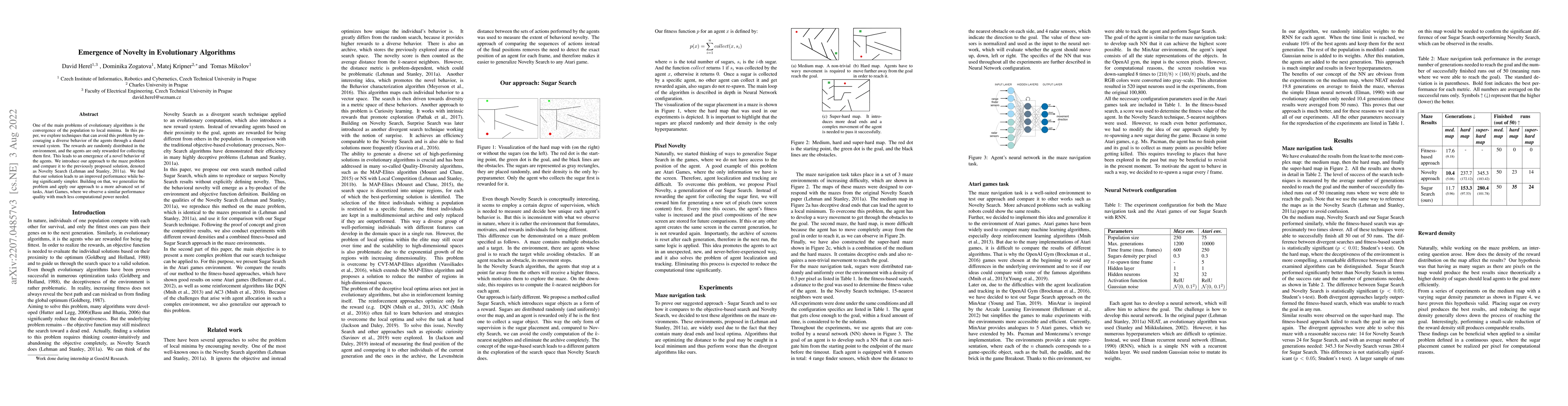 Thumbnail for Emergence of Novelty in Evolutionary Algorithms