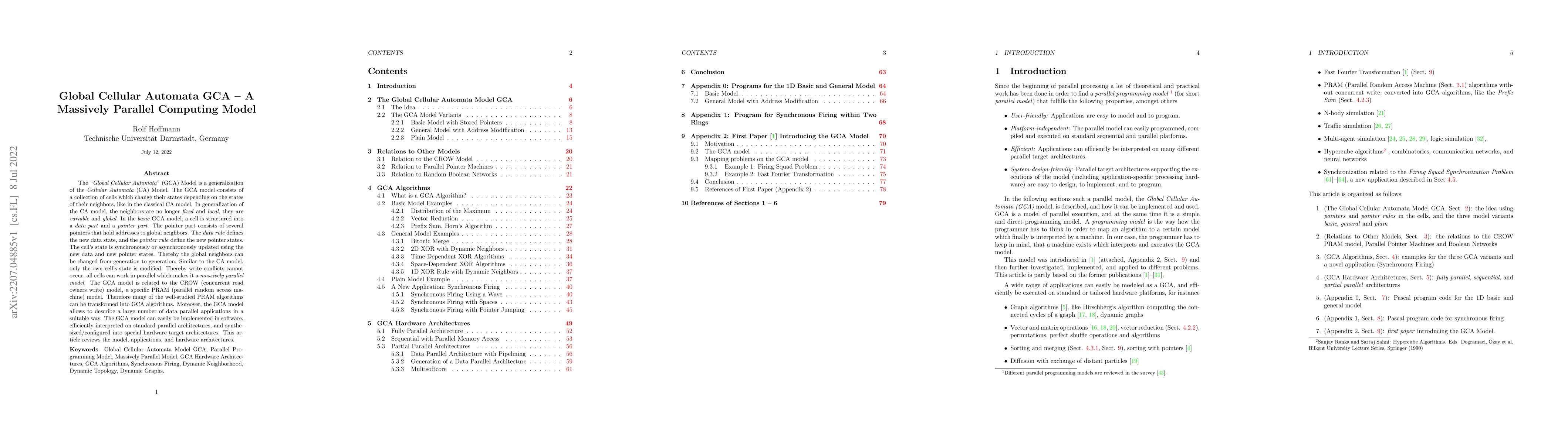 Thumbnail for Global Cellular Automata GCA -- A Massively Parallel Computing Model