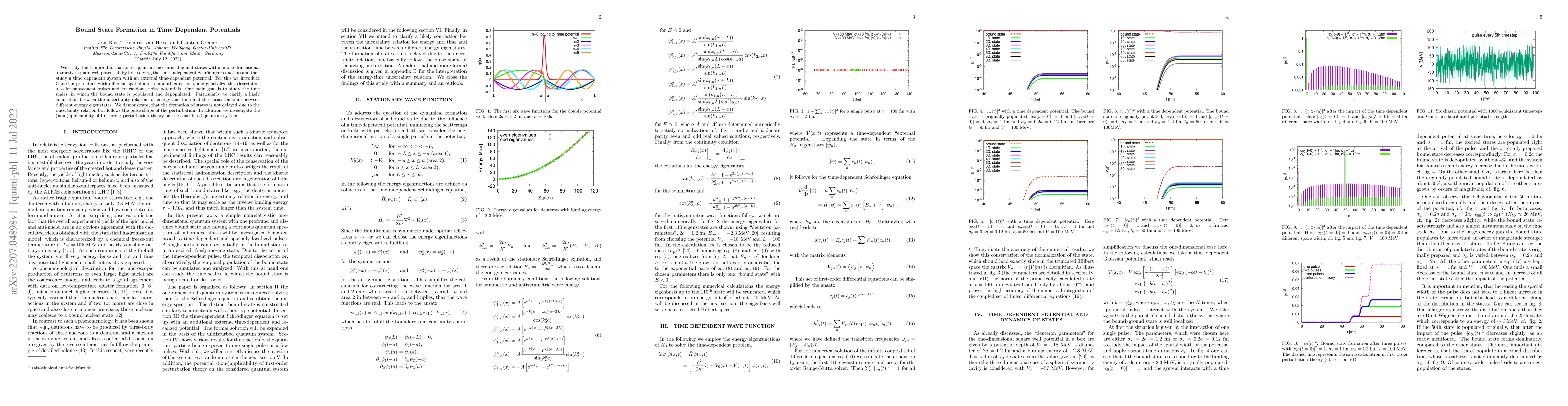Thumbnail for Bound State Formation in Time Dependent Potentials