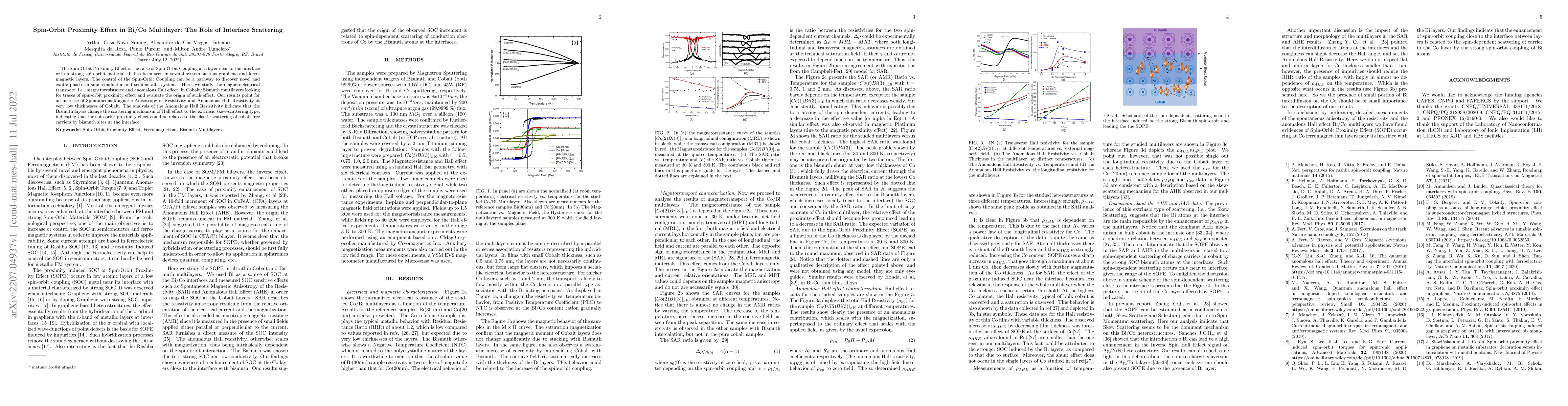 Thumbnail for Spin-Orbit Proximity Effect in Bi/Co Multilayer: The Role of Interface
  Scattering