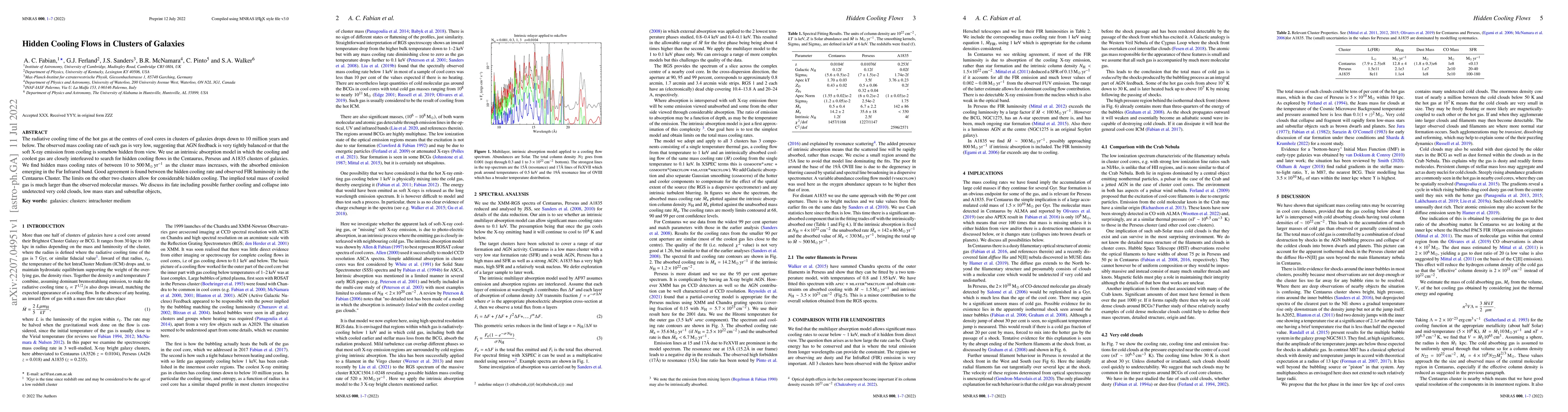 Thumbnail for Hidden Cooling Flows in Clusters of Galaxies