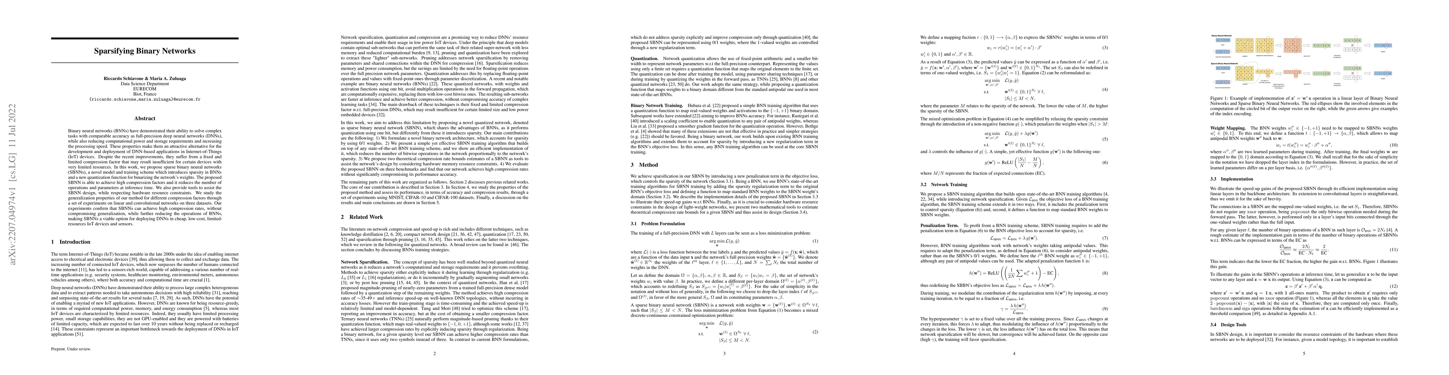 Thumbnail for Sparsifying Binary Networks