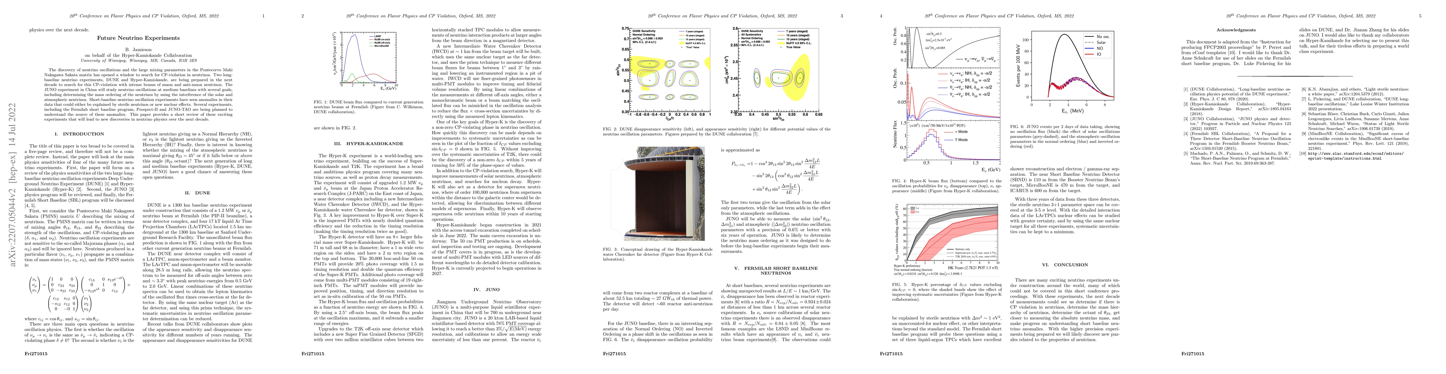 Thumbnail for Future Neutrino Experiments
