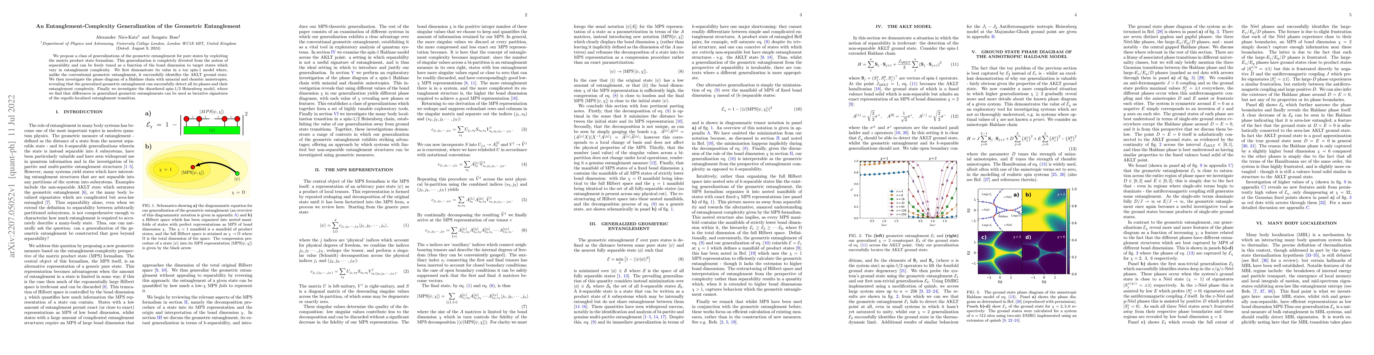Thumbnail for An Entanglement-Complexity Generalization of the Geometric Entanglement