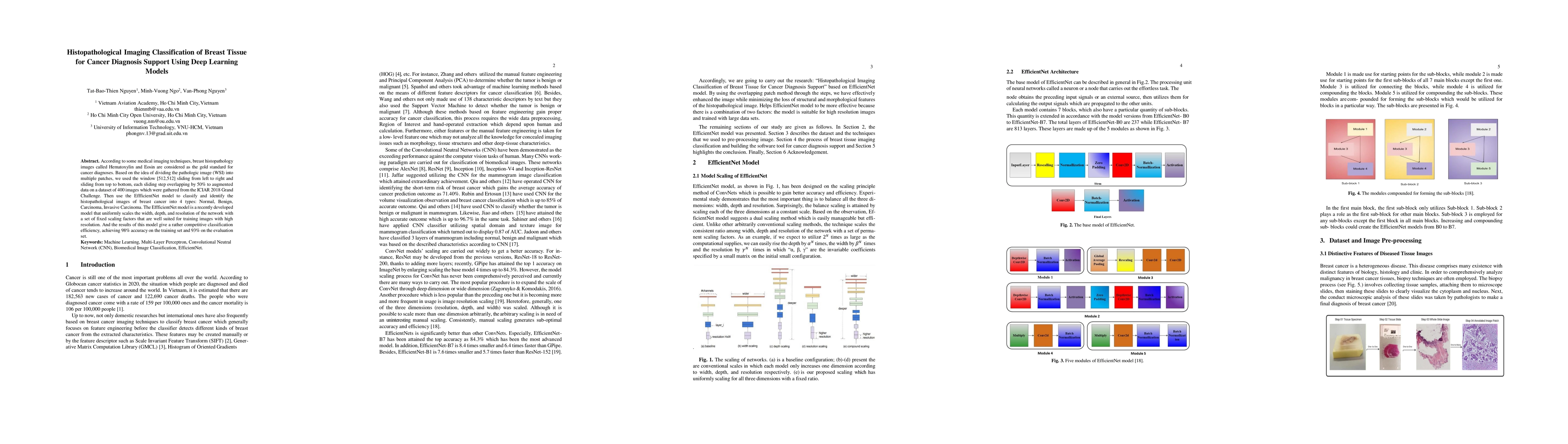 Thumbnail for Histopathological Imaging Classification of Breast Tissue for Cancer
  Diagnosis Support Using Deep Learning Models