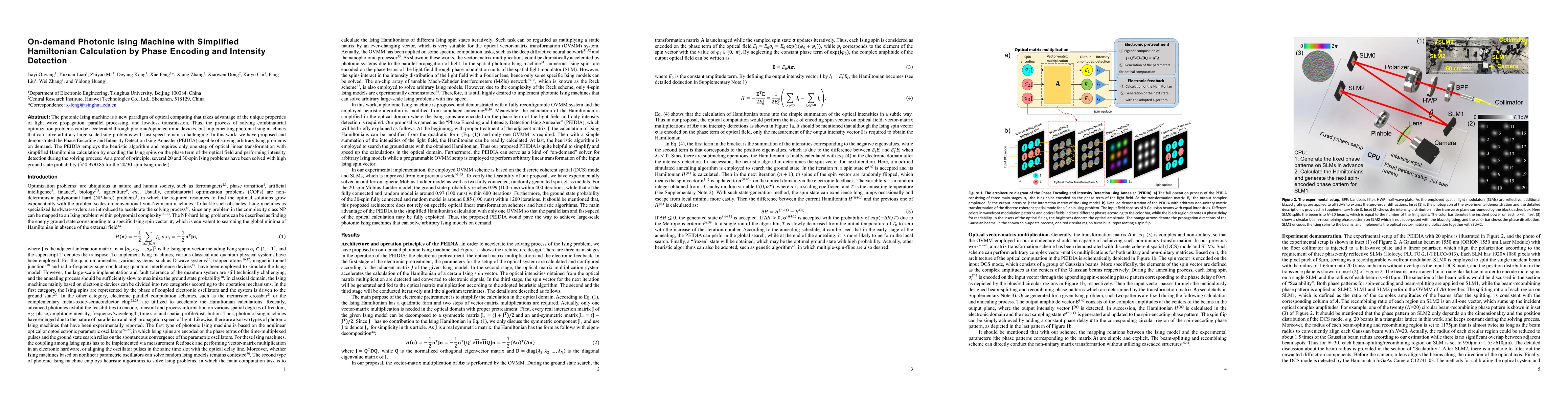 Thumbnail for On-demand Photonic Ising Machine with Simplified Hamiltonian Calculation
  by Phase encoding and Intensity Detection