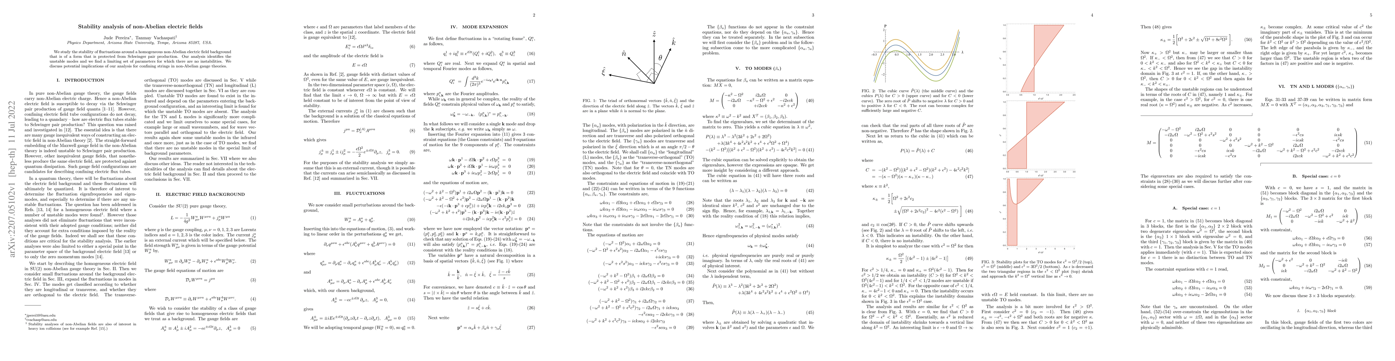Thumbnail for Stability analysis of non-Abelian electric fields