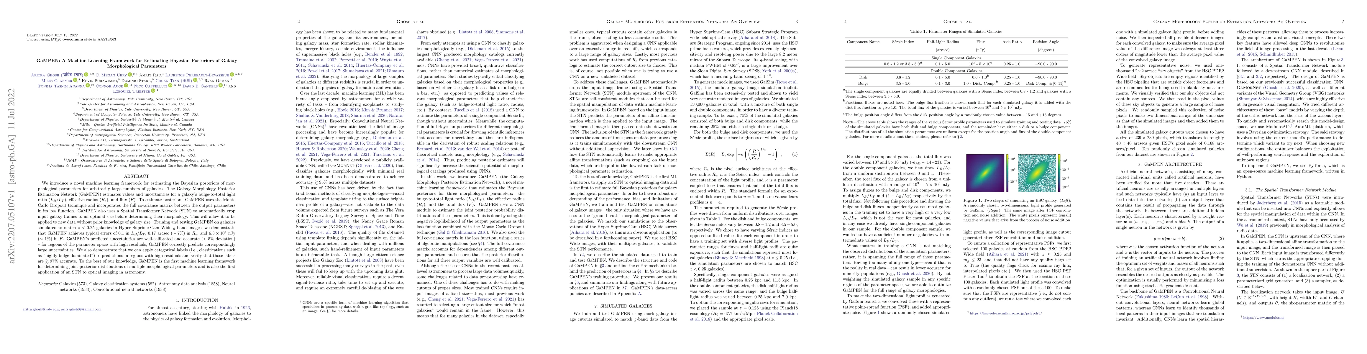 Thumbnail for GaMPEN: A Machine Learning Framework for Estimating Bayesian Posteriors
  of Galaxy Morphological Parameters