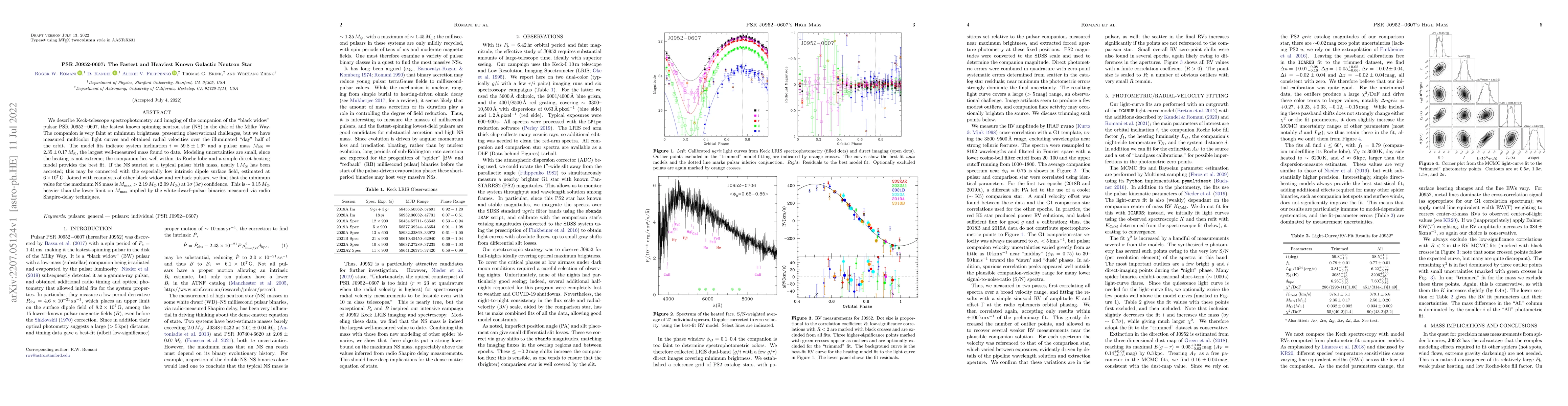 Thumbnail for PSR J0952-0607: The Fastest and Heaviest Known Galactic Neutron Star