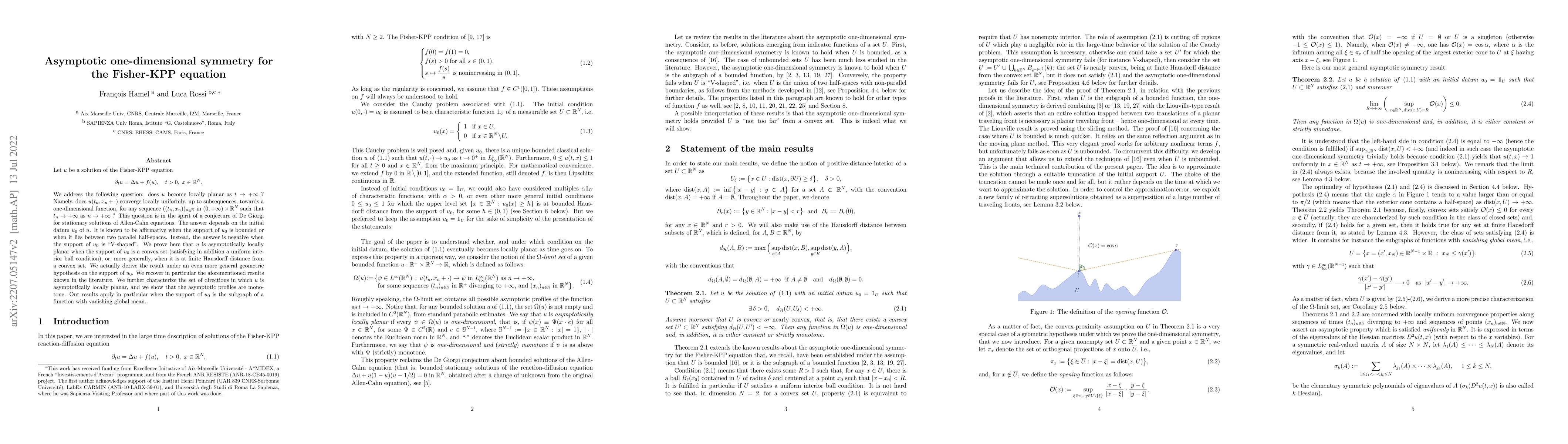 Thumbnail for Asymptotic one-dimensional symmetry for the Fisher-KPP equation