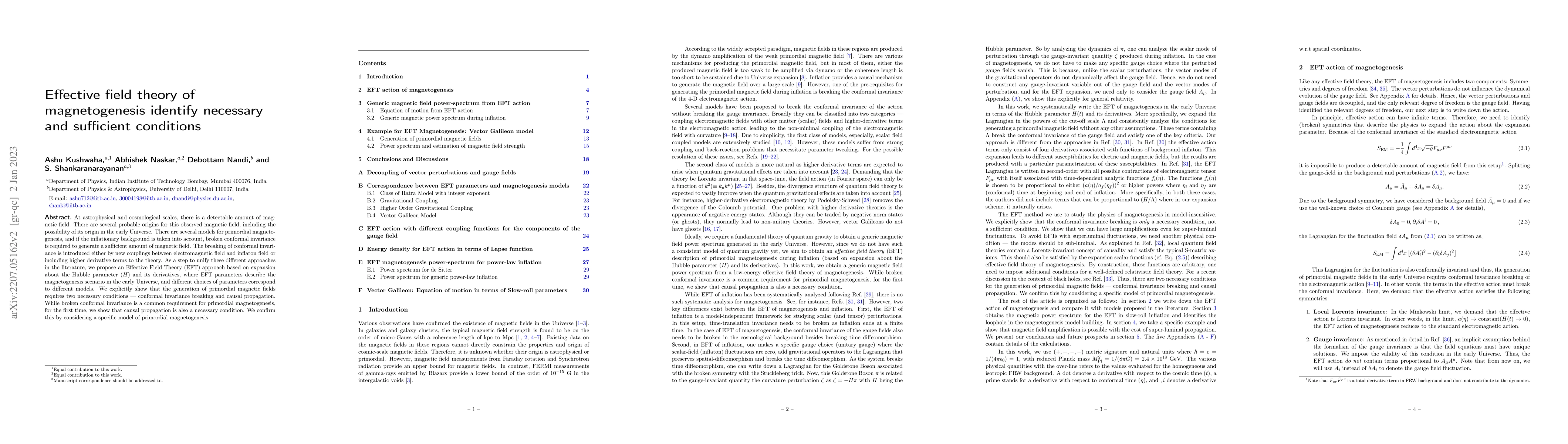 Thumbnail for Effective field theory of magnetogenesis identify necessary and
  sufficient conditions
