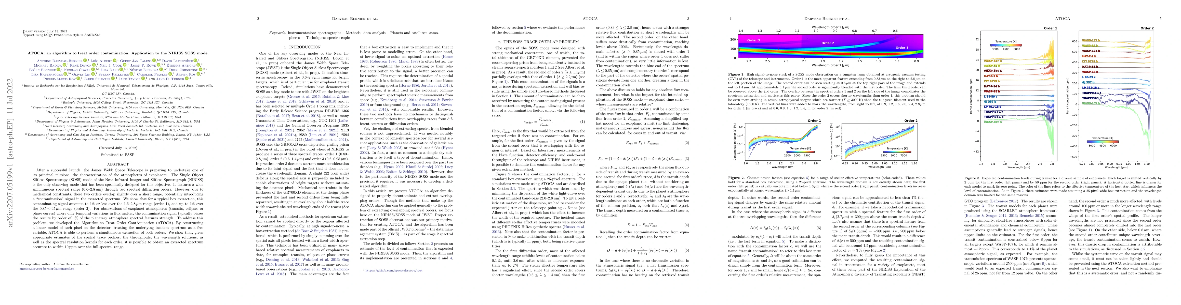 Thumbnail for ATOCA: an algorithm to treat order contamination. Application to the
  NIRISS SOSS mode