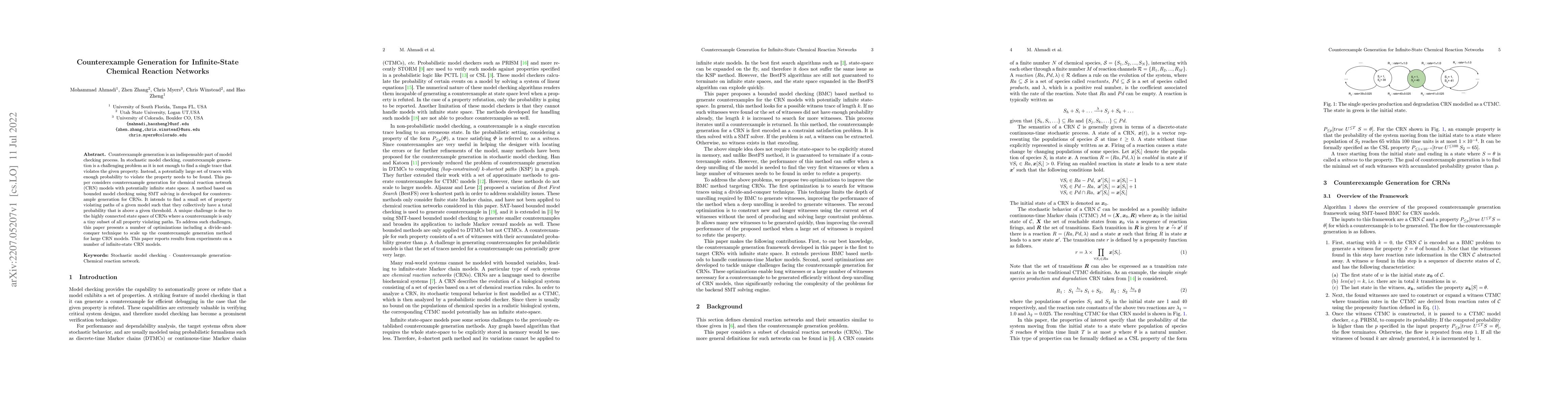 Thumbnail for Counterexample Generation for Infinite-State Chemical Reaction Networks