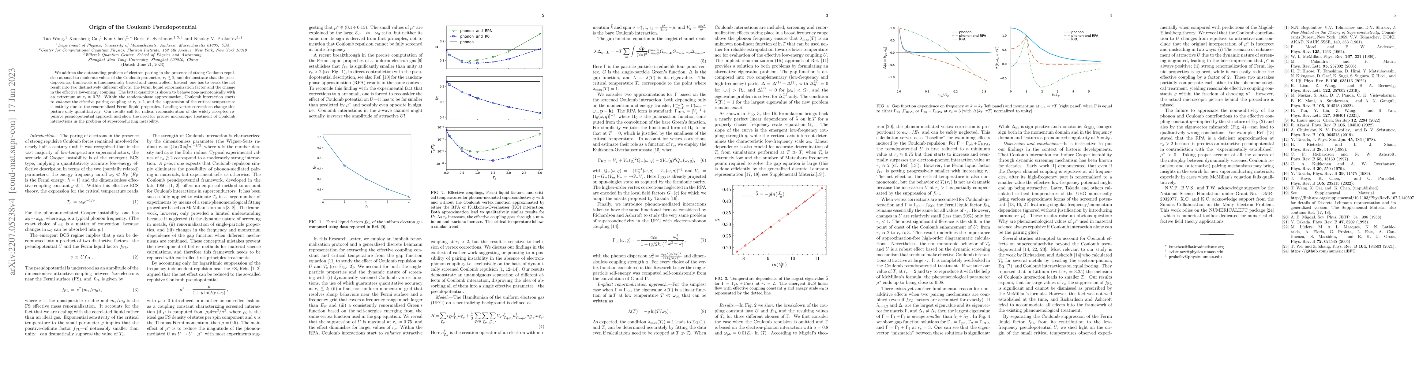 Thumbnail for Origin of the Coulomb Pseudopotential