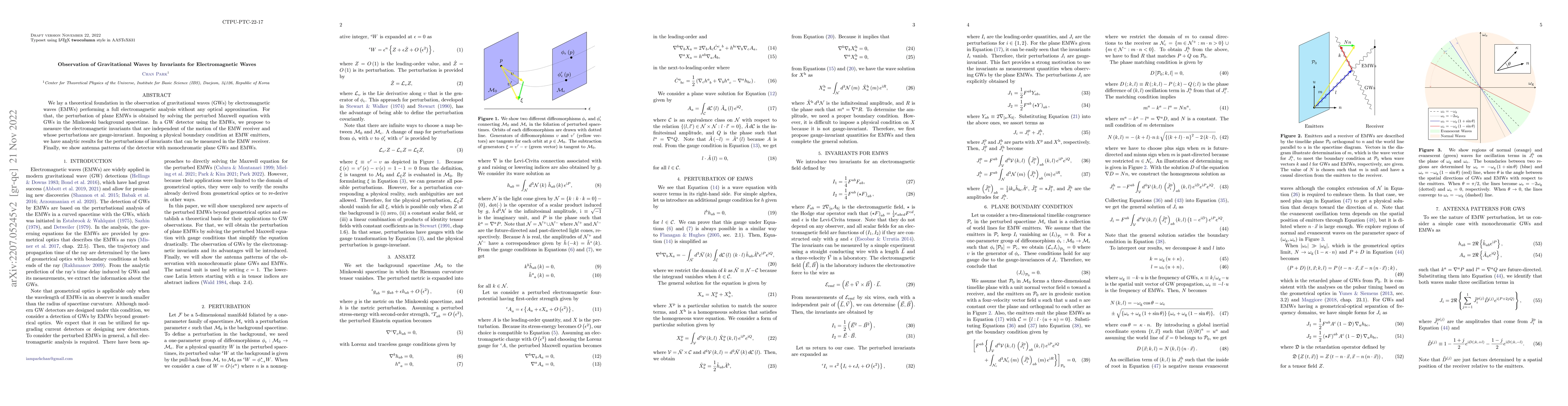 Thumbnail for Observation of Gravitational Waves by Invariants for Electromagnetic
  Waves