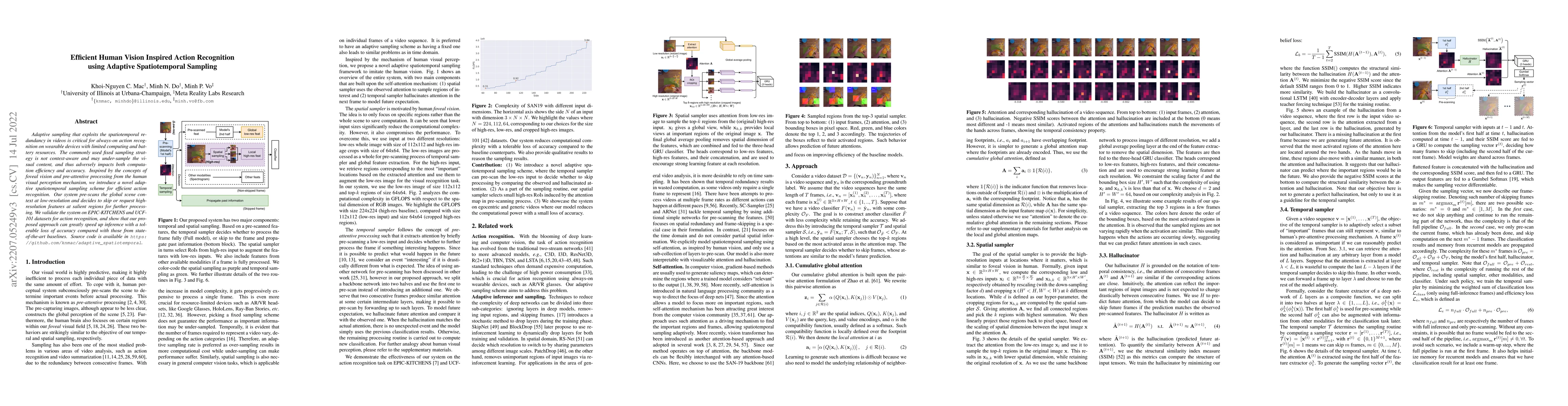 Thumbnail for Efficient Human Vision Inspired Action Recognition using Adaptive
  Spatiotemporal Sampling
