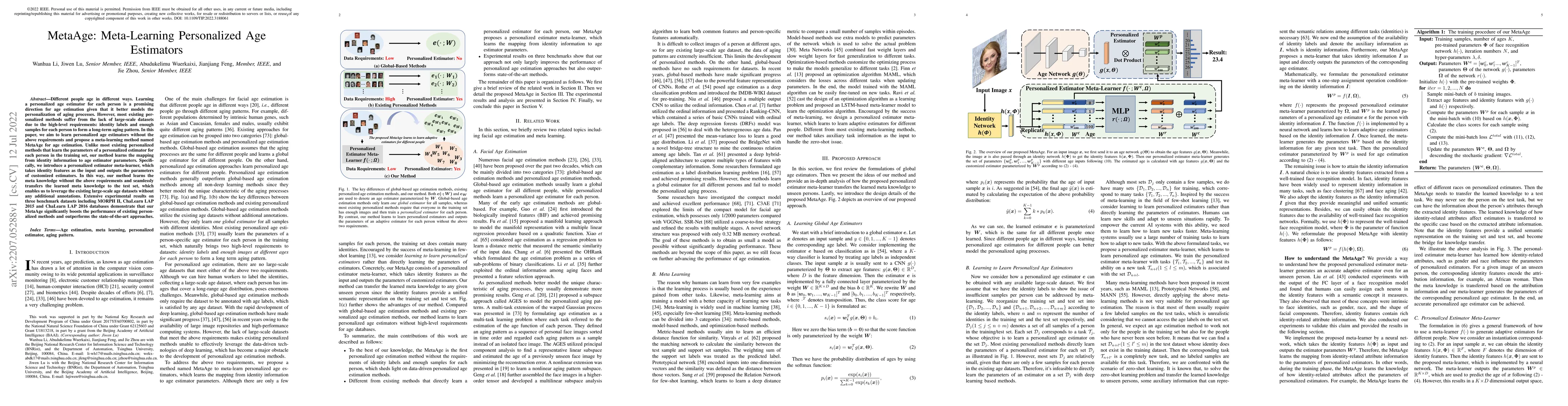 Thumbnail for MetaAge: Meta-Learning Personalized Age Estimators