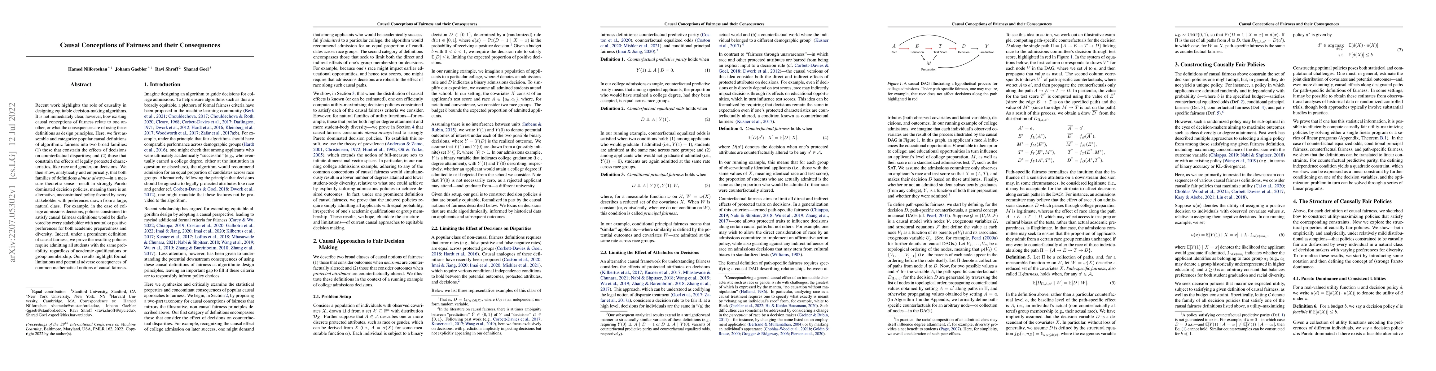 Thumbnail for Causal Conceptions of Fairness and their Consequences
